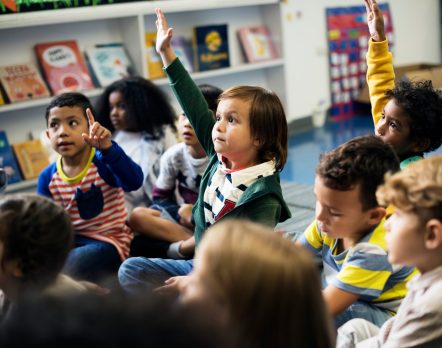 Happy kids at elementary school