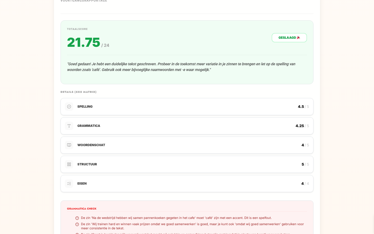 Voortgangsrapport