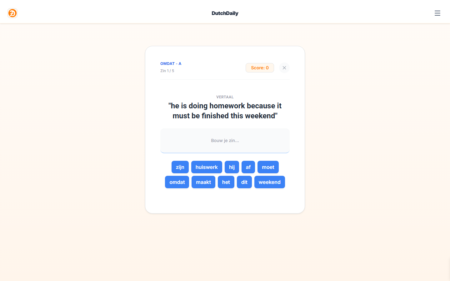 Sentence builder