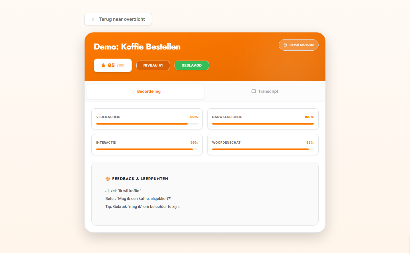 Per-line feedback